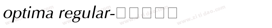 optima regular字体转换